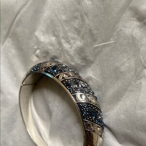 Elegant Silver and Blue Women's Bracelet